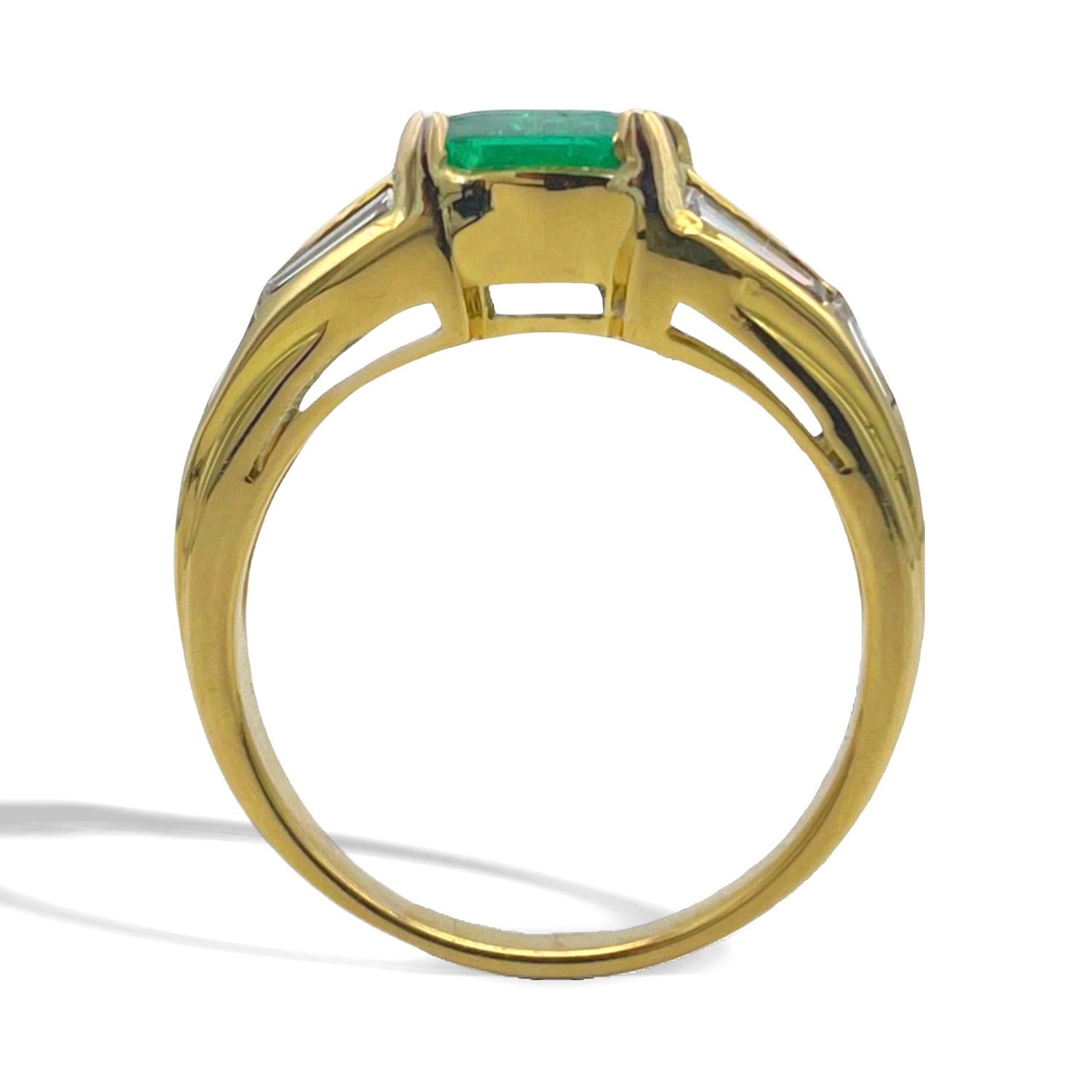 Gold Emerald Ring, Created Emerald, Antique Ring, Green Square Ring,  Radiant Ring, Gold Vintage Ring, Gold Plated Ring, Gold Vermeil Ring - Etsy